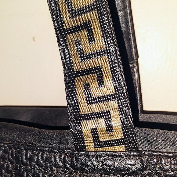 Versace Parfums Medusa Limited Edition Large Bronze Weekender/Vegan Leather Tote - Picture 3 of 7